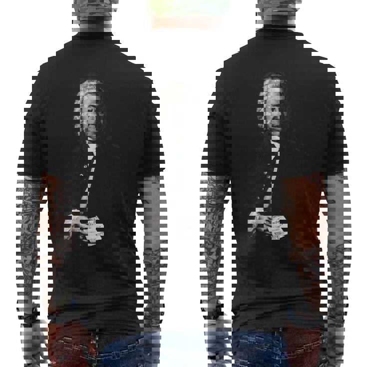 ヨハン・セバスティアン・バッハ 作曲家 ミュージシャン レトロ メンズTシャツ バックプリント