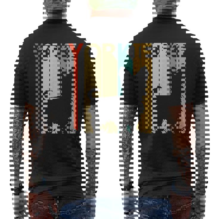 ヨークシャーテリア犬 メンズTシャツ バックプリント