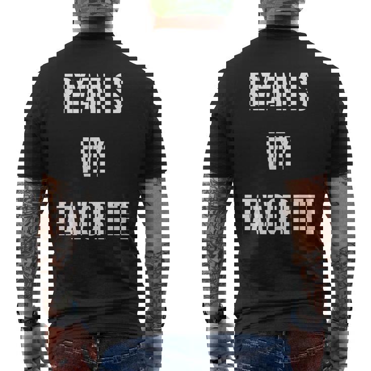 ライアンは私のお気に入り メンズTシャツ バックプリント