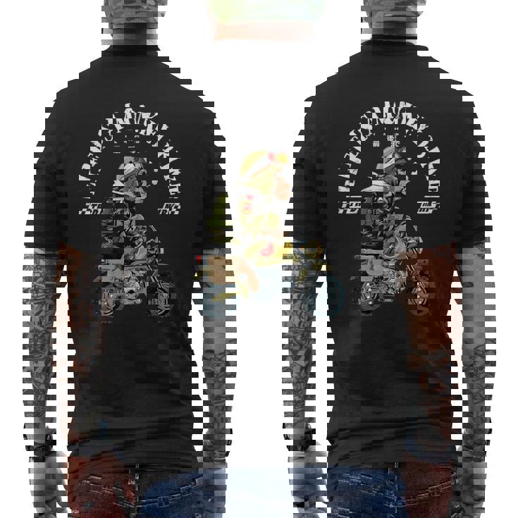 ライフ・イズ・ア・モンキーバイクジャパン メンズTシャツ バックプリント