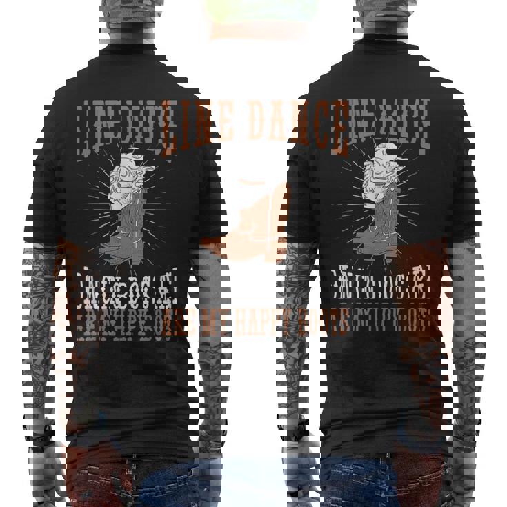 ライン ダンス ブーツ カントリー ダンス グループ ライン ダンス メンズTシャツ バックプリント