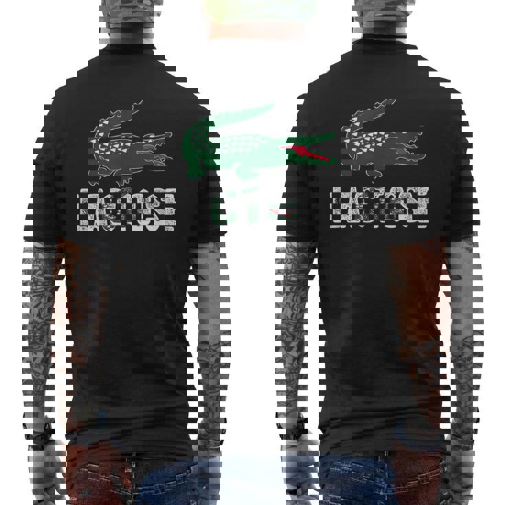 ラクトース-乳糖不耐症クロコダイルパロディtシャツ メンズTシャツ バックプリント