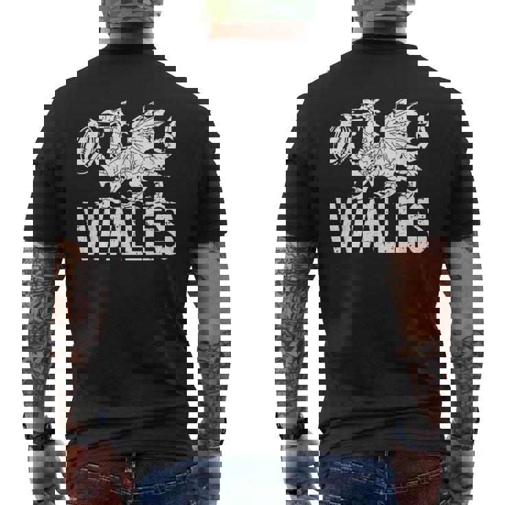 ラグビーボール ウェールズドラゴン メンズ レディース ボーイズ ガールズ ウェールズ メンズTシャツ バックプリント