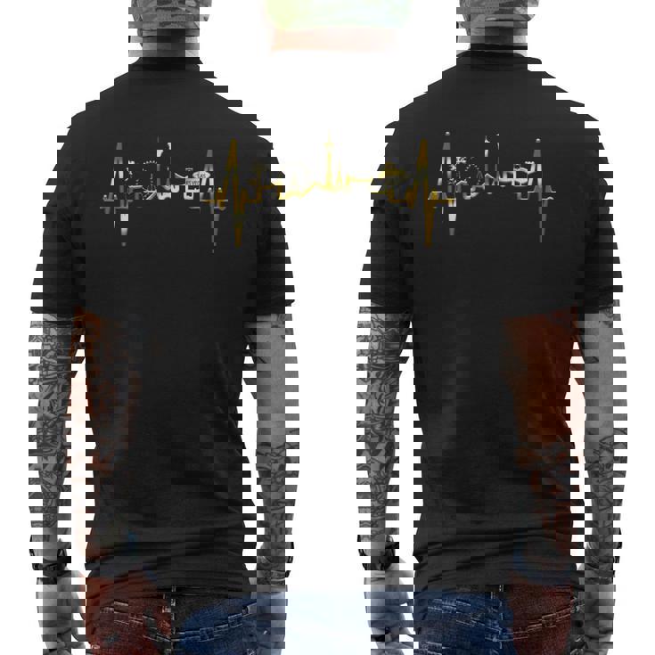 ラスベガスのスカイライン鼓動米国ネバダ州シンシティlasegas メンズTシャツ バックプリント