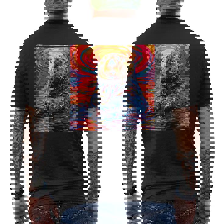 ラッコ カラフル グラフィック メンズTシャツ バックプリント