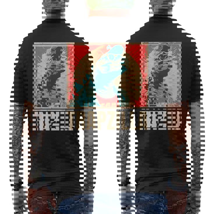 ラップトラップ 音楽 面白い ラッパー 映画好き メンズTシャツ バックプリント