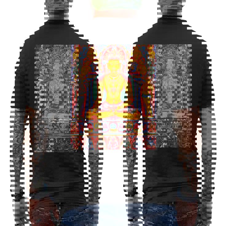 ラトナサンバヴァ チベット仏教 タンカ 曼荼羅 仏教 メンズTシャツ バックプリント