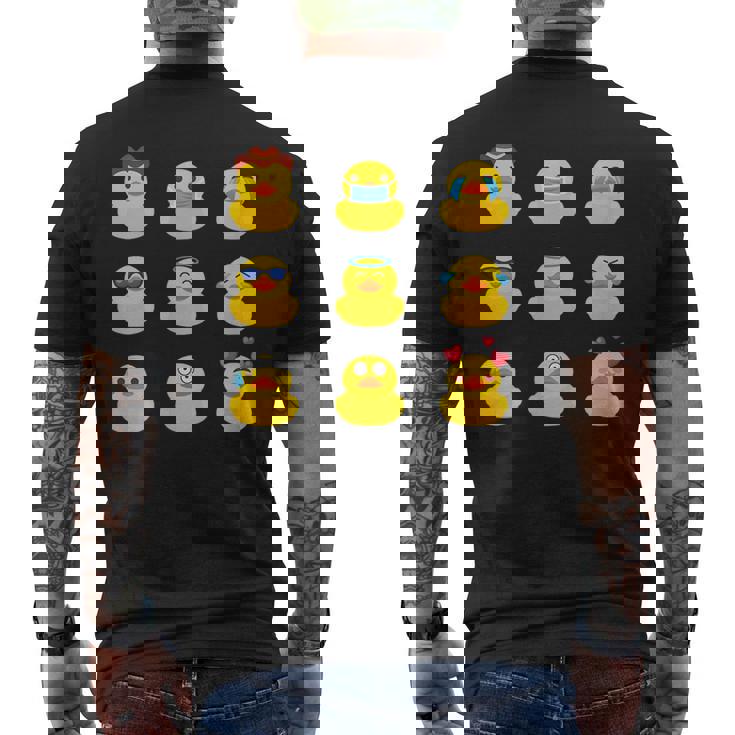 ラバーアヒル、きしむアヒル、ナインバスダック、ラバーアヒル メンズTシャツ バックプリント