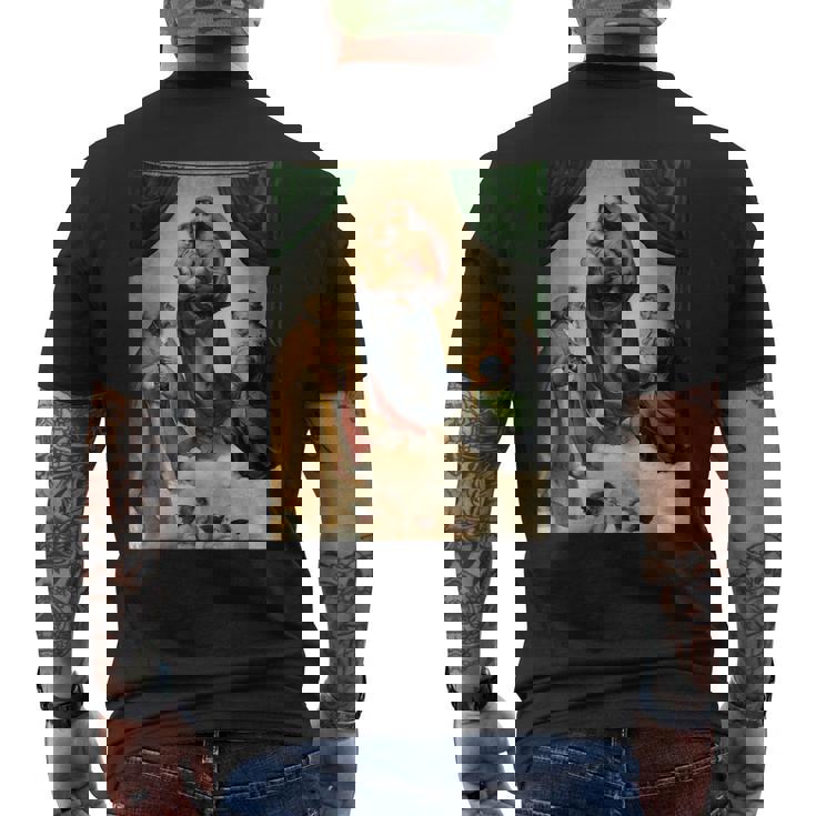 ラファエロのシスティーナ・マドンナ1513 メンズTシャツ バックプリント