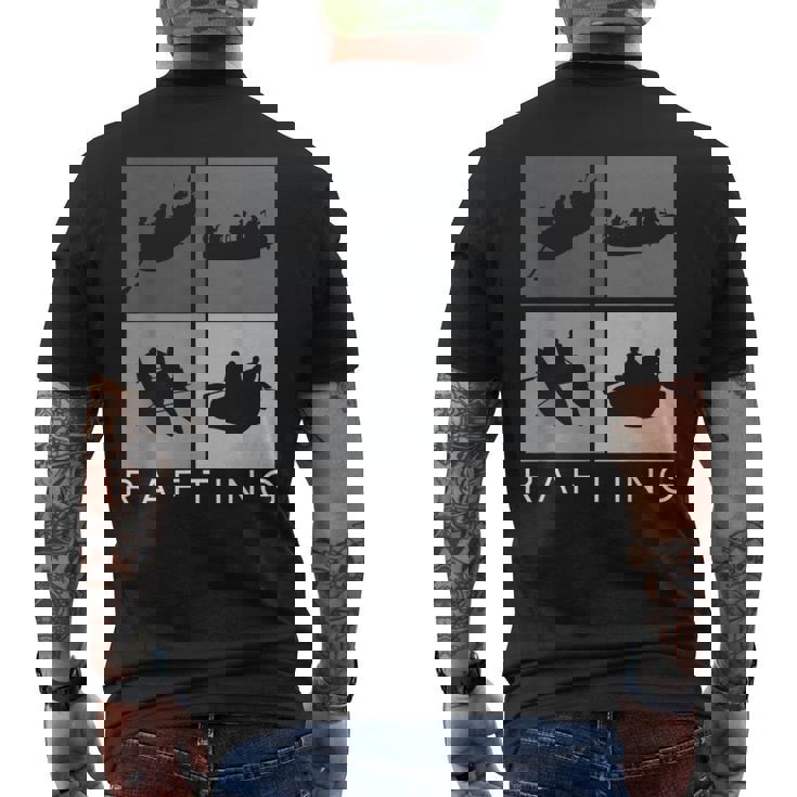 ラフティング シルエット 川 ラフト アウトドア ラフティング スポーツ メンズTシャツ バックプリント