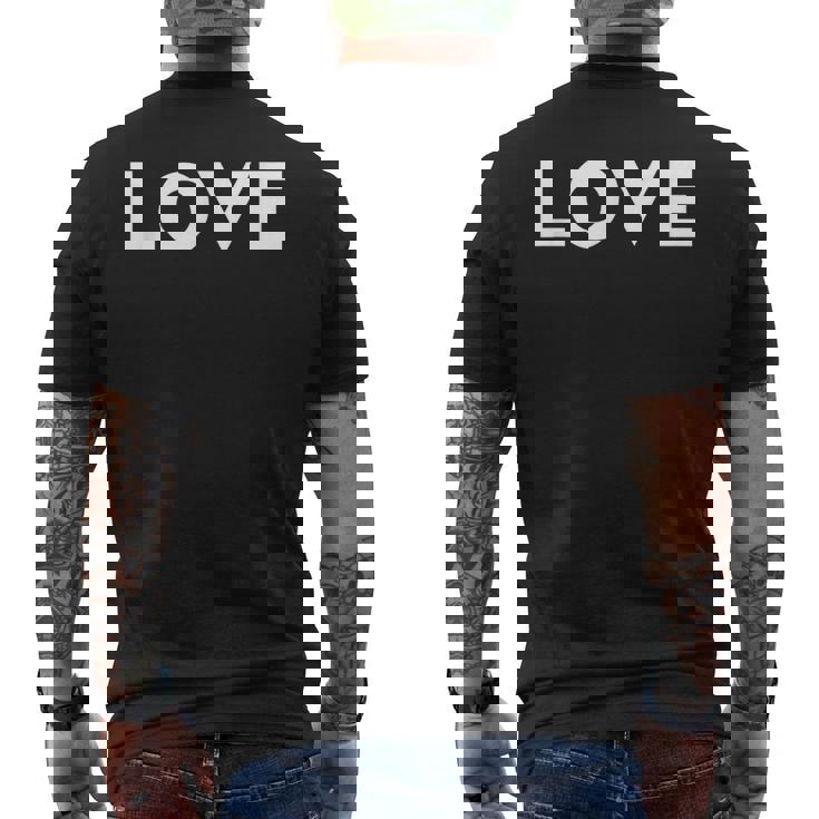 ラブエステティックラブボールドテキストメンズ メンズTシャツ バックプリント