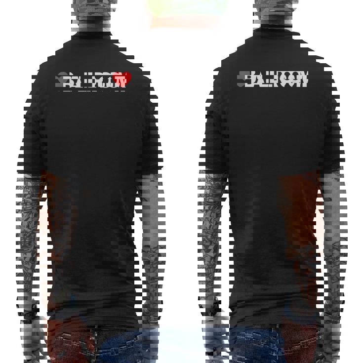 ラブボールルーム-ハート メンズTシャツ バックプリント