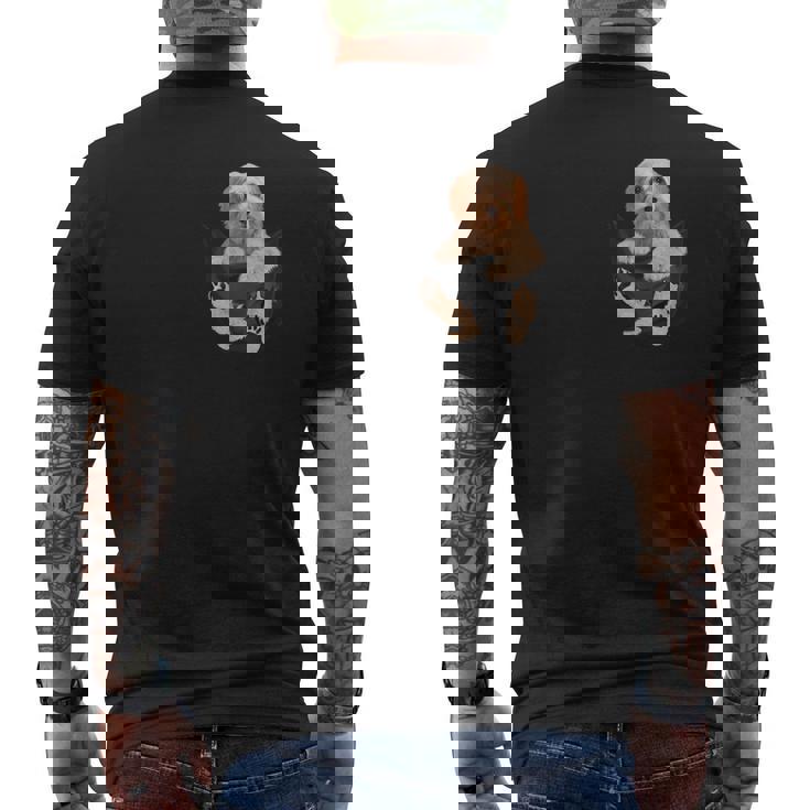 ラブラドゥードル愛好家のためのポケットに入った面白いラブラドゥードル。 メンズTシャツ バックプリント