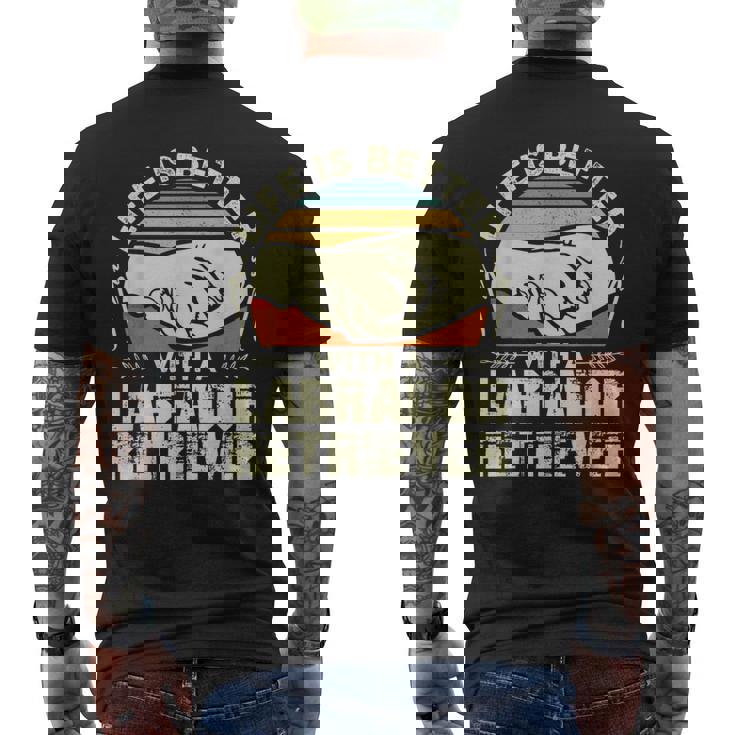 ラブラドール レトリバー シャツ メンズ レディース 犬 ママ 犬好き メンズTシャツ バックプリント