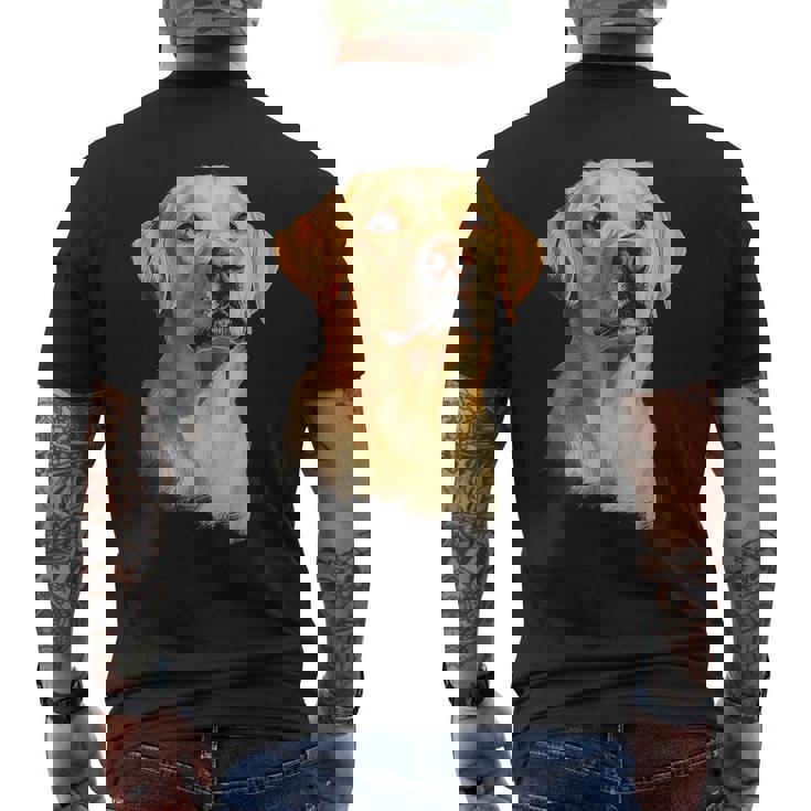 ラブラドールレトリバー 犬 モチーフ ペット ラブラドールレトリバー メンズTシャツ バックプリント