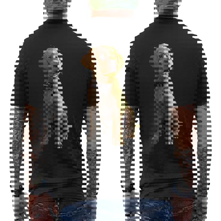 ラブラドール・レトリーバー 犬モチーフ ラブラドール かわいい ラブラドール メンズTシャツ バックプリント