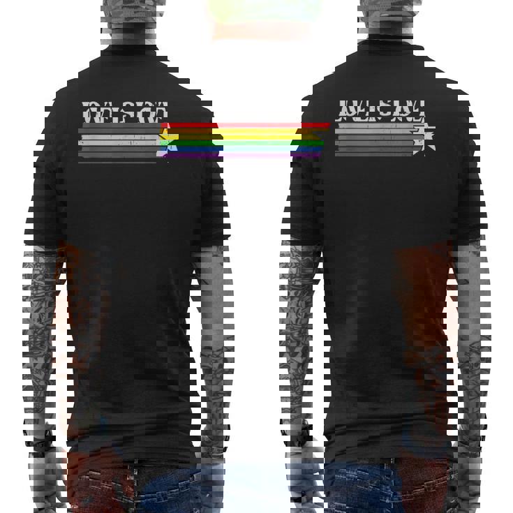 ラブ・イズ・ラブ Love Is Love Lgbt メンズTシャツ バックプリント