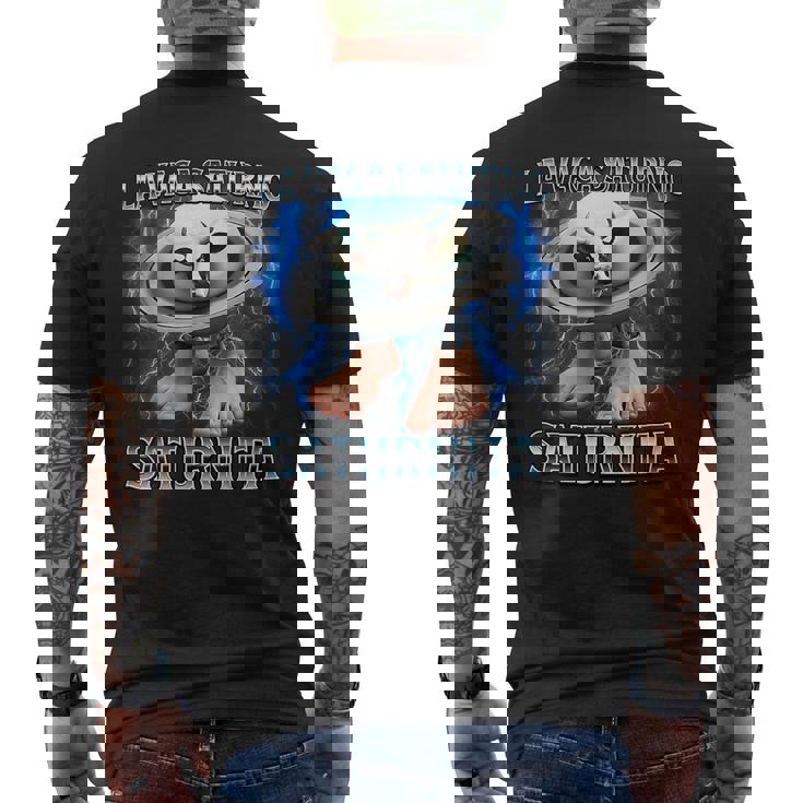 ラヴァカサトゥルノサトゥルニタ-イタリアンブレインロットミーム メンズTシャツ バックプリント