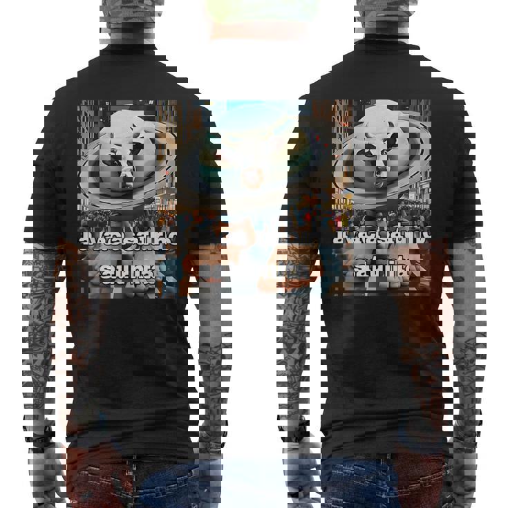 ラヴァカサトゥルノサトゥルニタ-イタリアンブレインロットミーム メンズTシャツ バックプリント