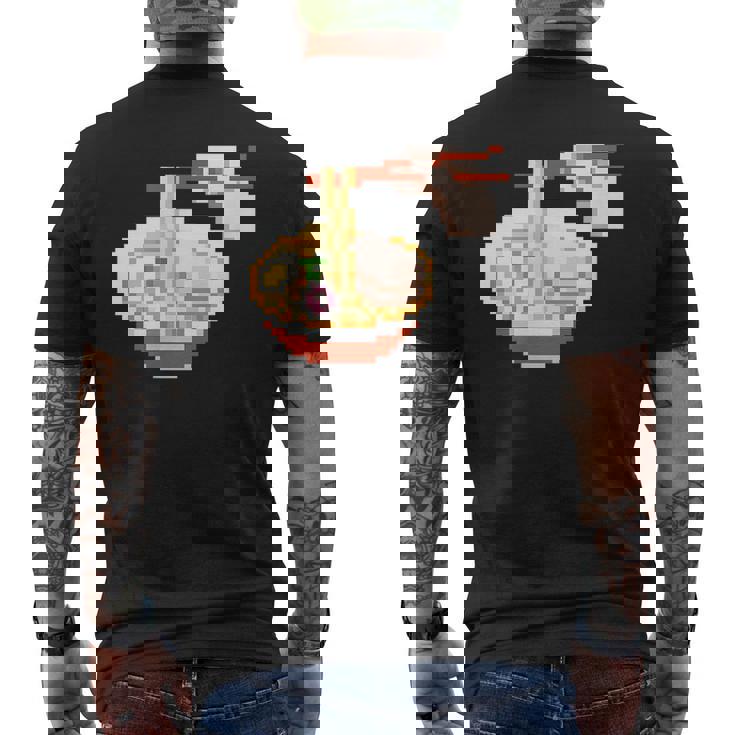 ラーメン ドット絵 メンズTシャツ バックプリント