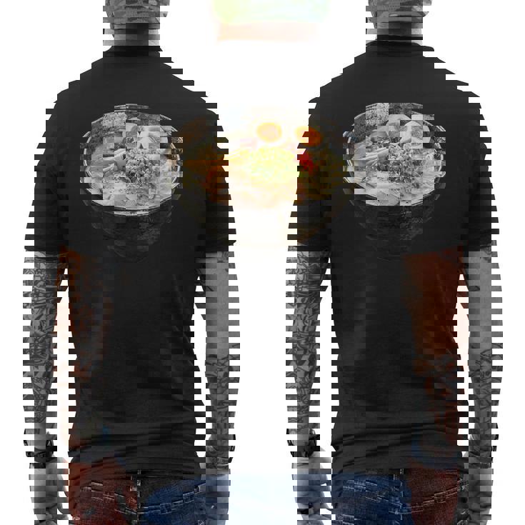 ラーメンコスチューム 簡単 ラストミニッツ ハロウィン 麺 和 メンズTシャツ バックプリント