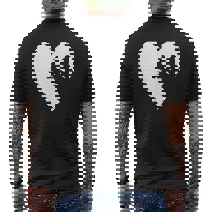 リス どんぐり 森 動物好き ハートツリー シマリス ナッツ メンズTシャツ バックプリント