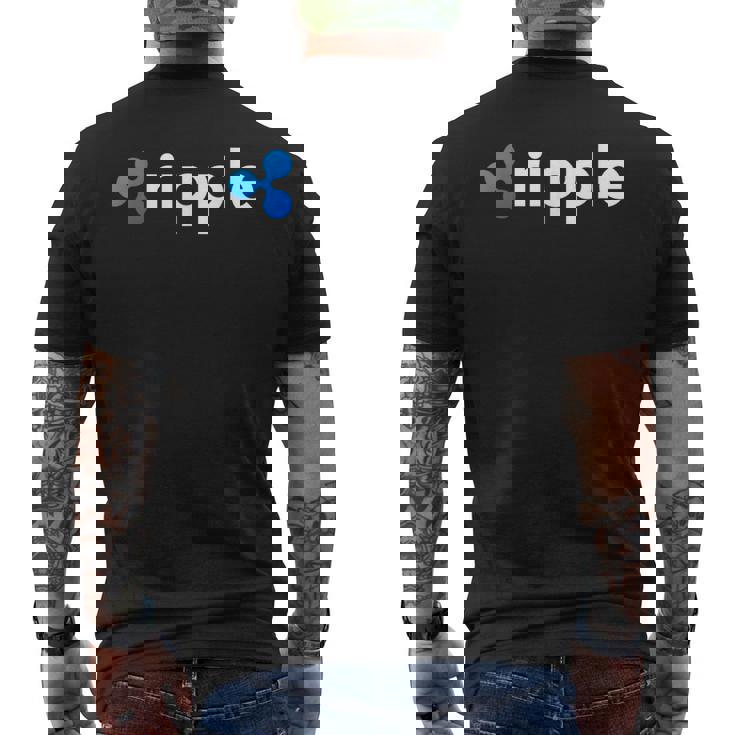 リップルロゴ クリプトxrpコイン 暗号通貨 メンズTシャツ バックプリント