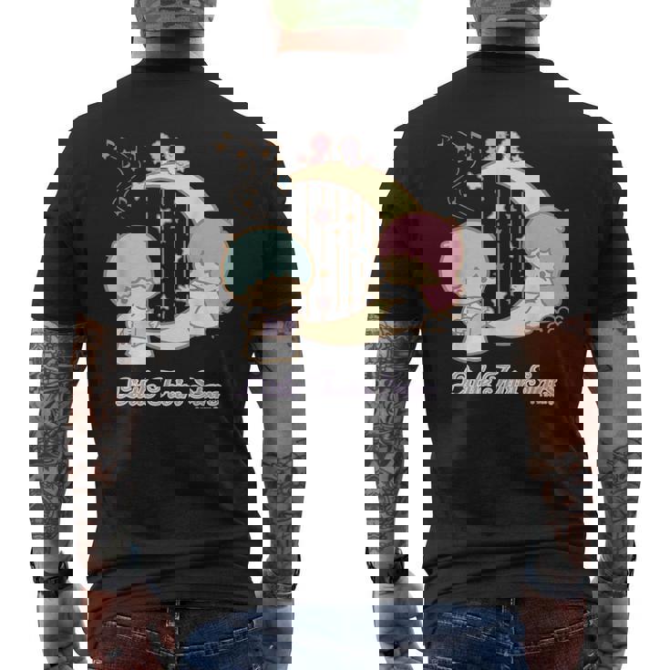 リトルツインスターズ コンサート ダークカラー メンズTシャツ バックプリント