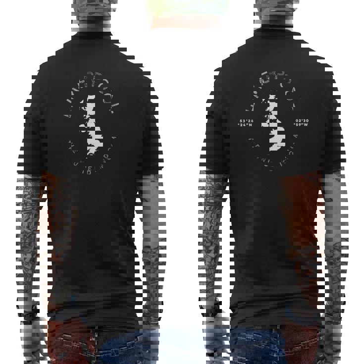 リヴァプール イギリス Uk レトロ ヴィンテージ グラフィック メンズTシャツ バックプリント