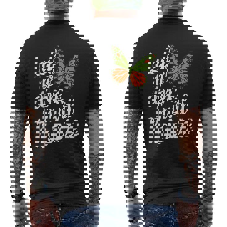 リーフ・ミー・アローン・ネイチャー・デザイン メンズTシャツ バックプリント