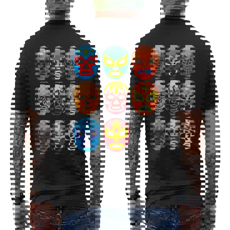 ルチャリブレ レスラーマスク かわいいフリーファイティングギフト メンズTシャツ バックプリント