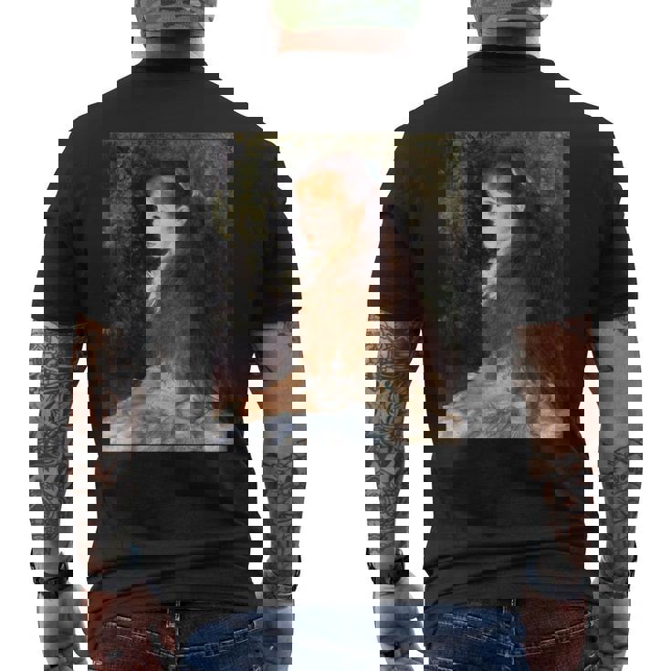 ルノワール／可愛いイレーヌ【世界の名画】（高精細画質）Renoir 美術館アート メンズTシャツ バックプリント