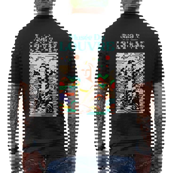 ルーヴル美術館 アールデコ モナリザ メンズTシャツ バックプリント