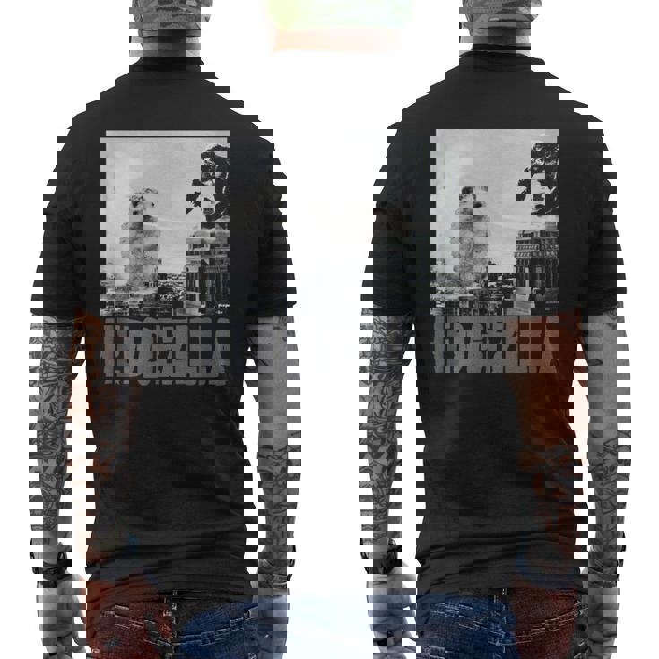 レア ハリネズミ ヒーロー 新聞写真 ハリネズミアート メンズTシャツ バックプリント