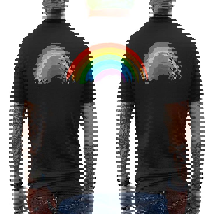 レインボーデザイン レインボー メンズTシャツ バックプリント