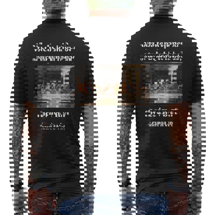 レオナルド・ダ・ヴィンチ 最後の晩餐 絵画 名画 天才美術 メンズTシャツ バックプリント