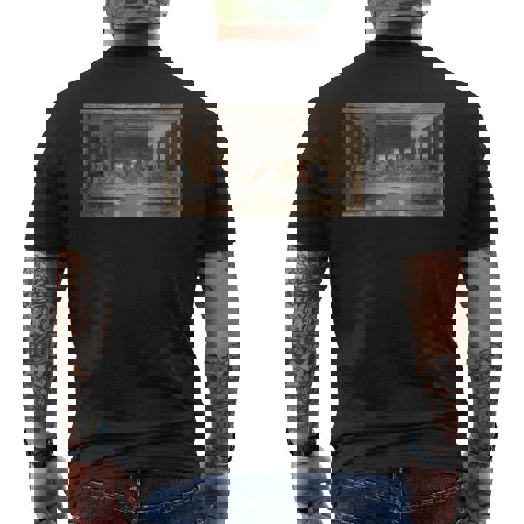 レオナルド・ダ・ヴィンチ作 最後の晩餐L'ultima Cena メンズTシャツ バックプリント