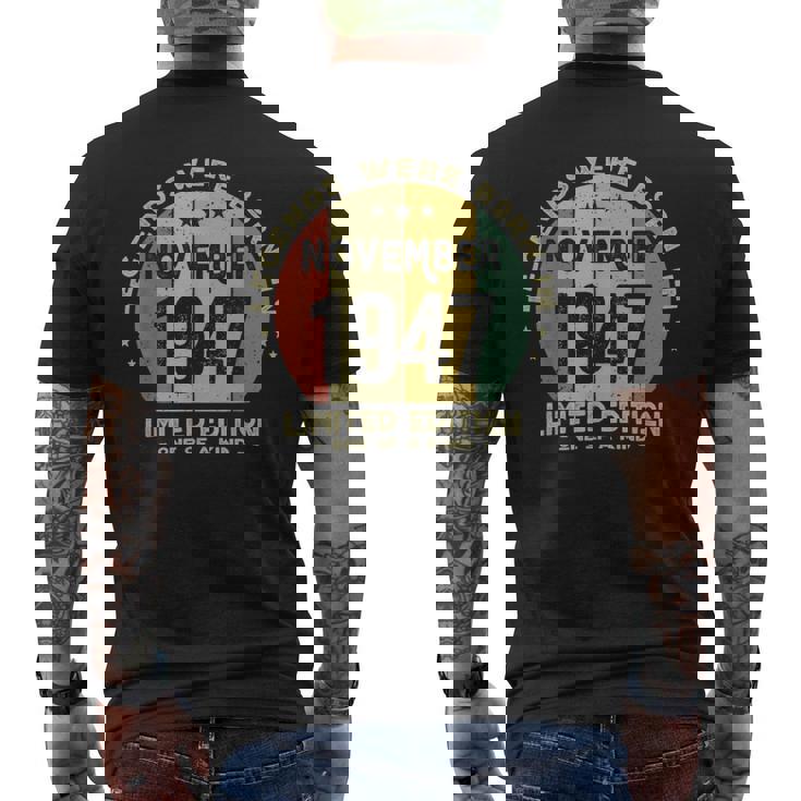 レジェンドは1947年十一月生まれ 誕生日 メンズTシャツ バックプリント