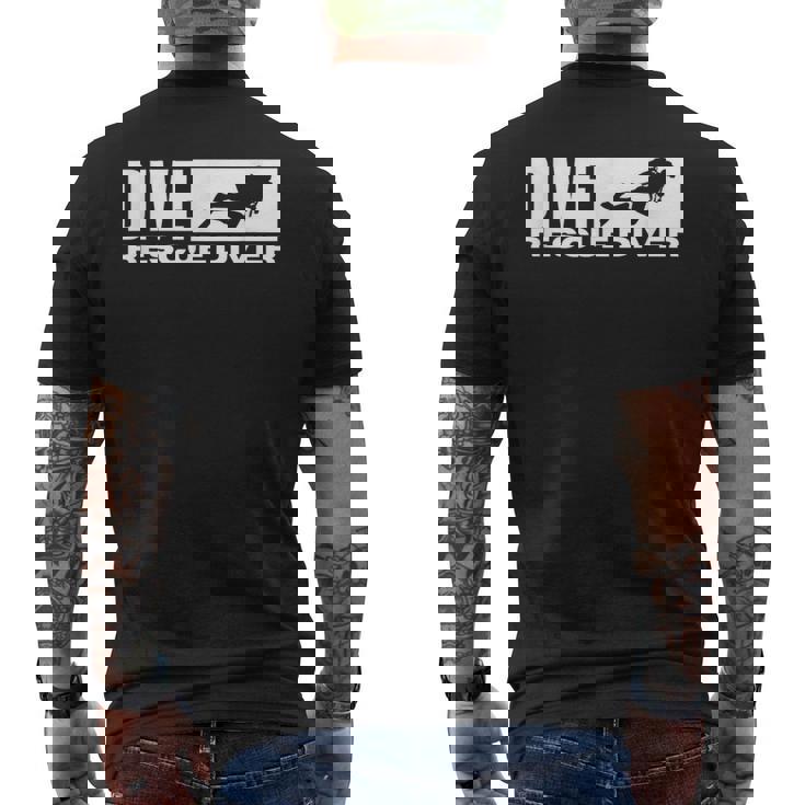 レスキューダイバー ヴィンテージ ダメージ加工 スキューバダイビング ダイバー メンズTシャツ バックプリント