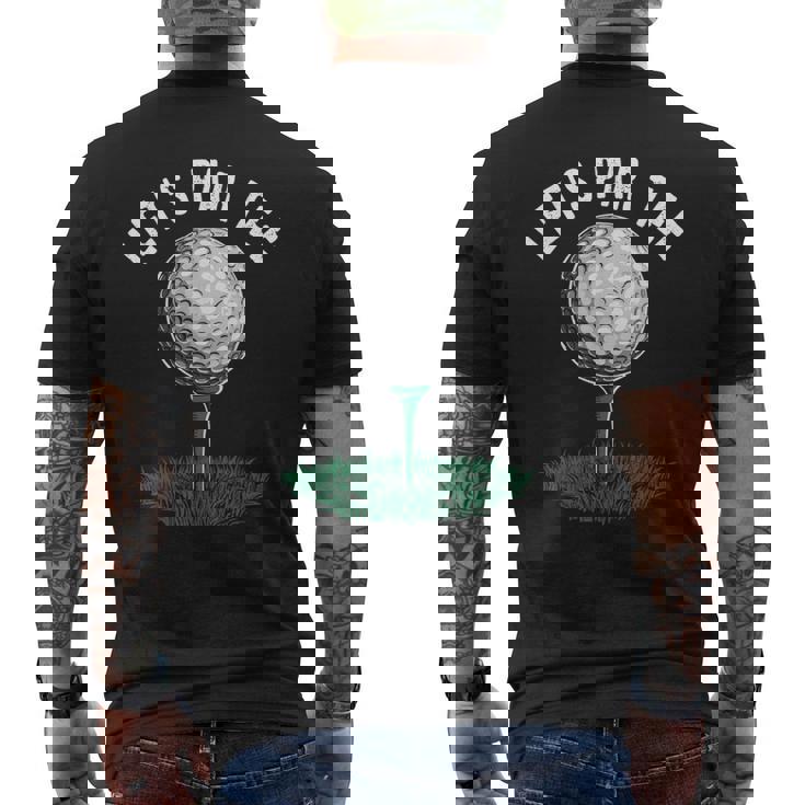 レッツパーティー 面白いゴルフ愛好家 ゴルファー ゴルフ愛好家 メンズTシャツ バックプリント