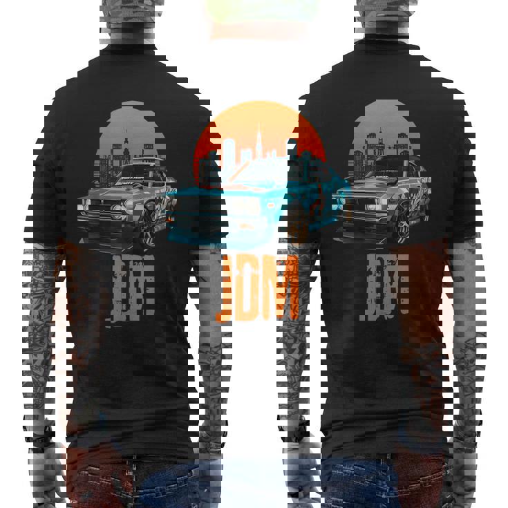 レトロ Jdm 和 ドリフト レーシング チューニング 車 東京 スカイライン メンズTシャツ バックプリント