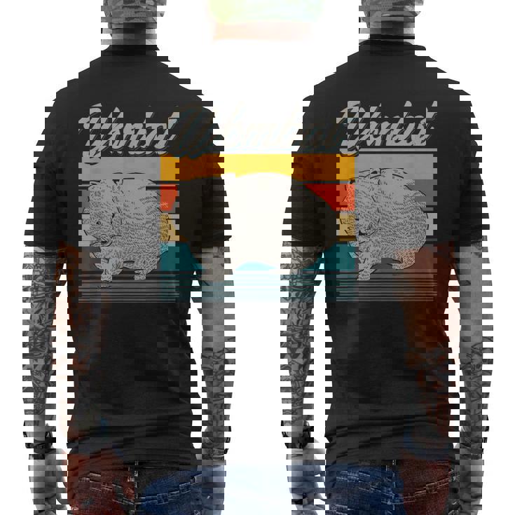 レトロ アウトバック オージー 動物園 キーパー オーストラリア ウォンバット メンズTシャツ バックプリント