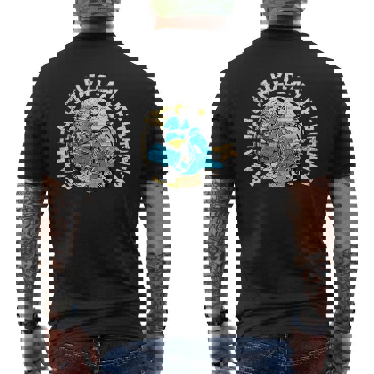 レトロ スケルトン ビーチ サンタクルーズ メンズTシャツ バックプリント