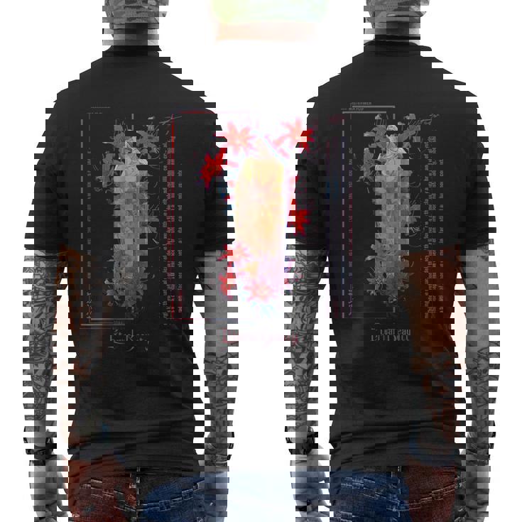 レトロ ソフト グランジ アニメ 美的 赤い スパイダーリリー メンズTシャツ バックプリント