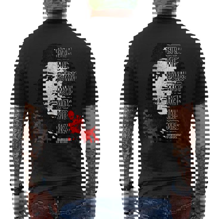 レトロ チェ・ゲバラアドミラー 革命的な引用句 ミーム メンズTシャツ バックプリント