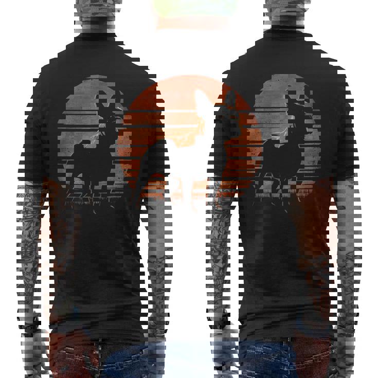 レトロ デザイン フレンチ ブルドッグ メンズTシャツ バックプリント