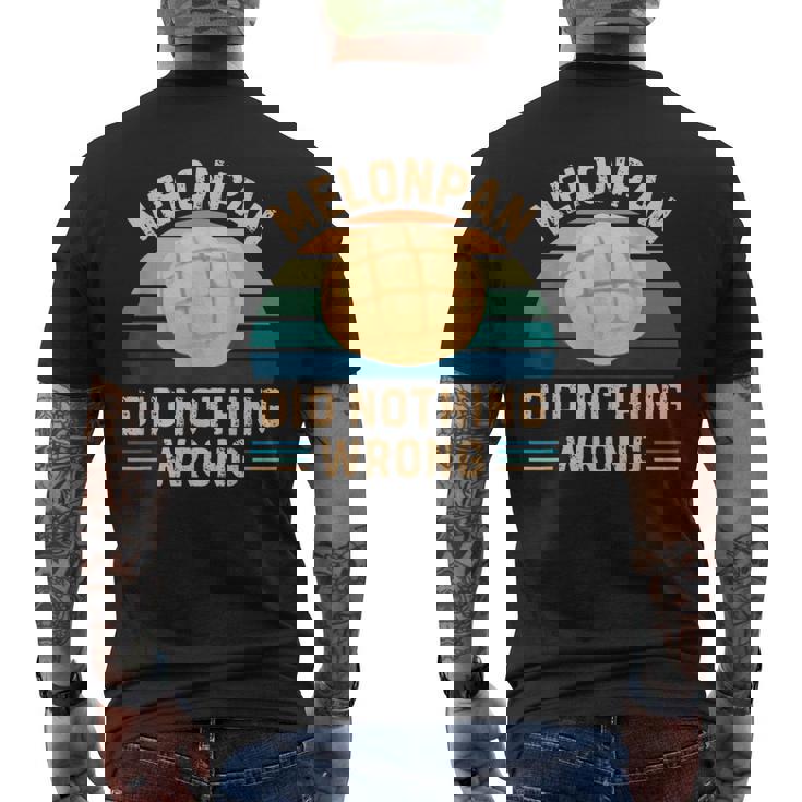 レトロ メロンパン Did Nothing Wrong ヴィンテージ メロンパン 食品愛好家 メンズTシャツ バックプリント