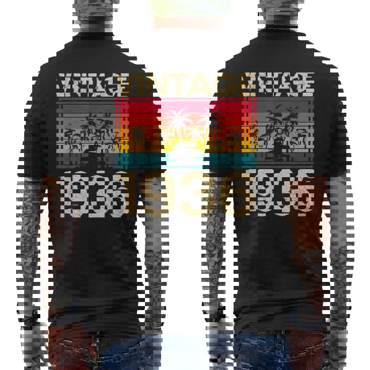 レトロ ヴィンテージ 1936 誕生日 メンズTシャツ バックプリント