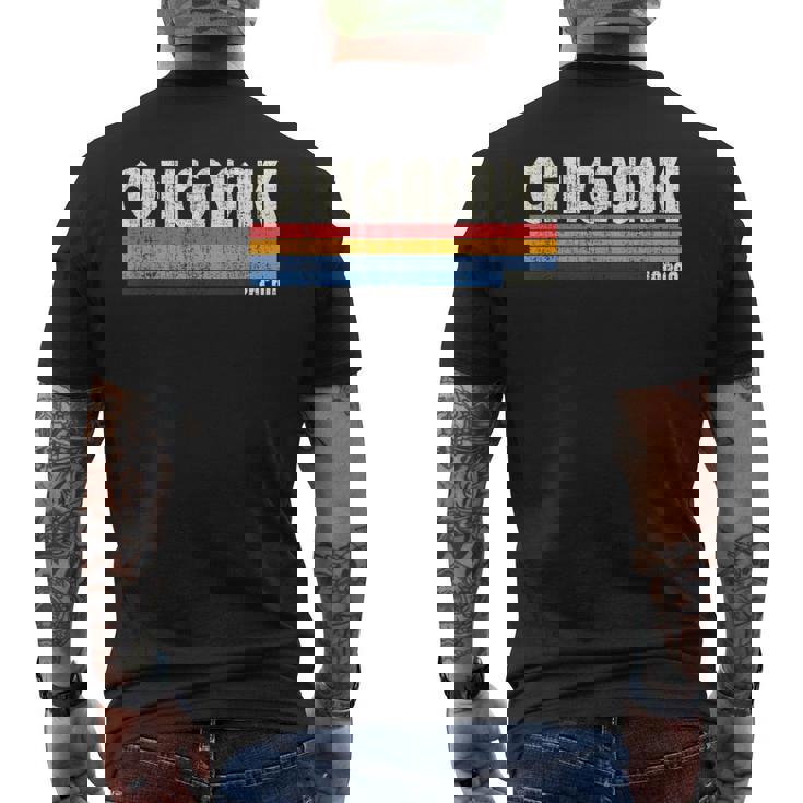 レトロ ヴィンテージ 70年代 80年代風 茅ヶ崎 日本 メンズTシャツ バックプリント