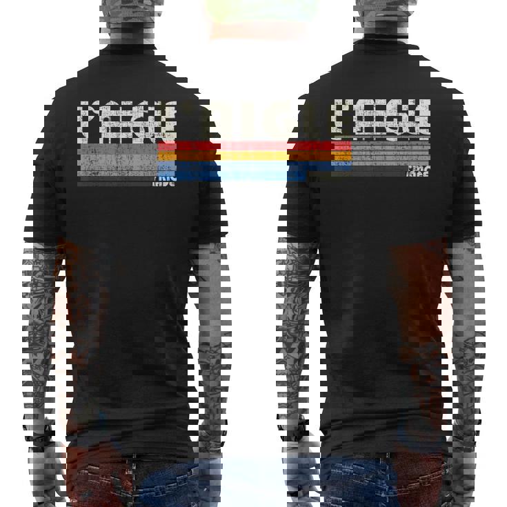 レトロ ヴィンテージ 70年代80年代スタイル L'aigle フランス メンズTシャツ バックプリント